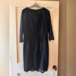 Black lace cocktail dress